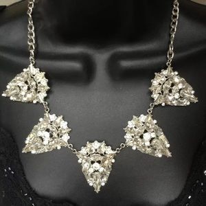 BCBGENERATION NECKLACE SILVER FAUX DIAMOND GEM